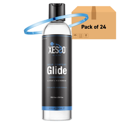 XESSO Lube & More Waterbased Lube XESSO Rear Comfort Lube w/ 4% Lidocaine, 8.3 fl. oz., Pack of 24, Totaling 199.2 fl. oz. / 1.56 gallons, Case-pack